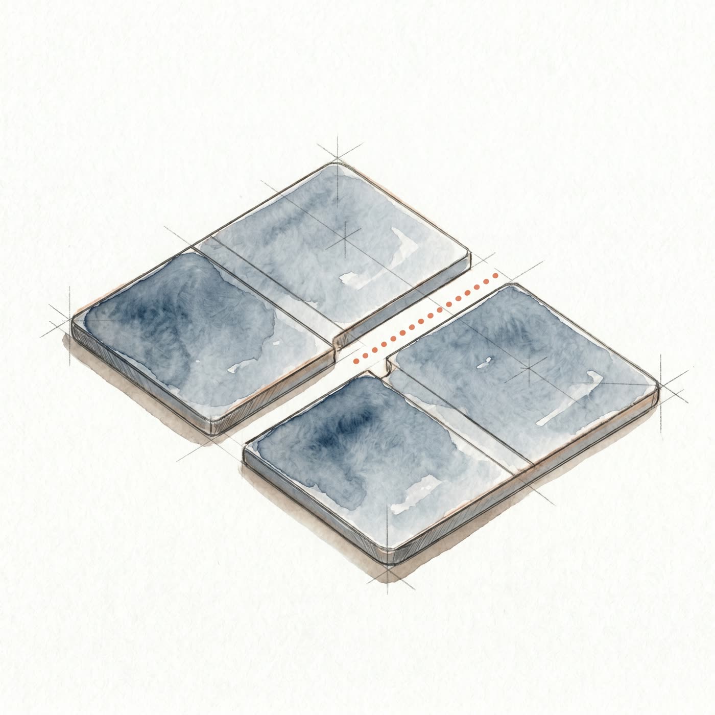 Give each part its own outline. Even tiny overlaps trigger double-cuts.